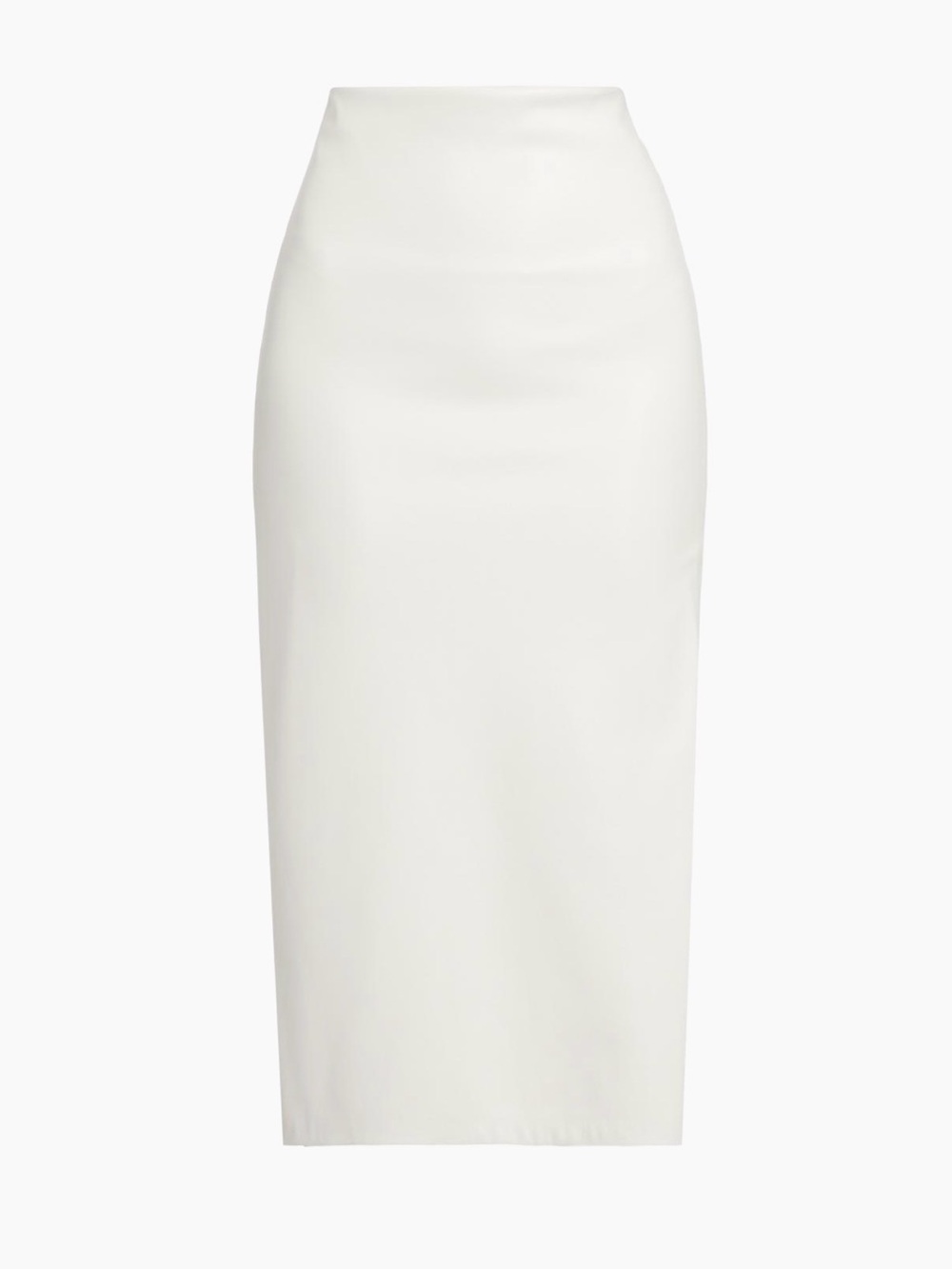 Alice + Olivia Ivory High-Waist Vegan Leather Pencil Skirt